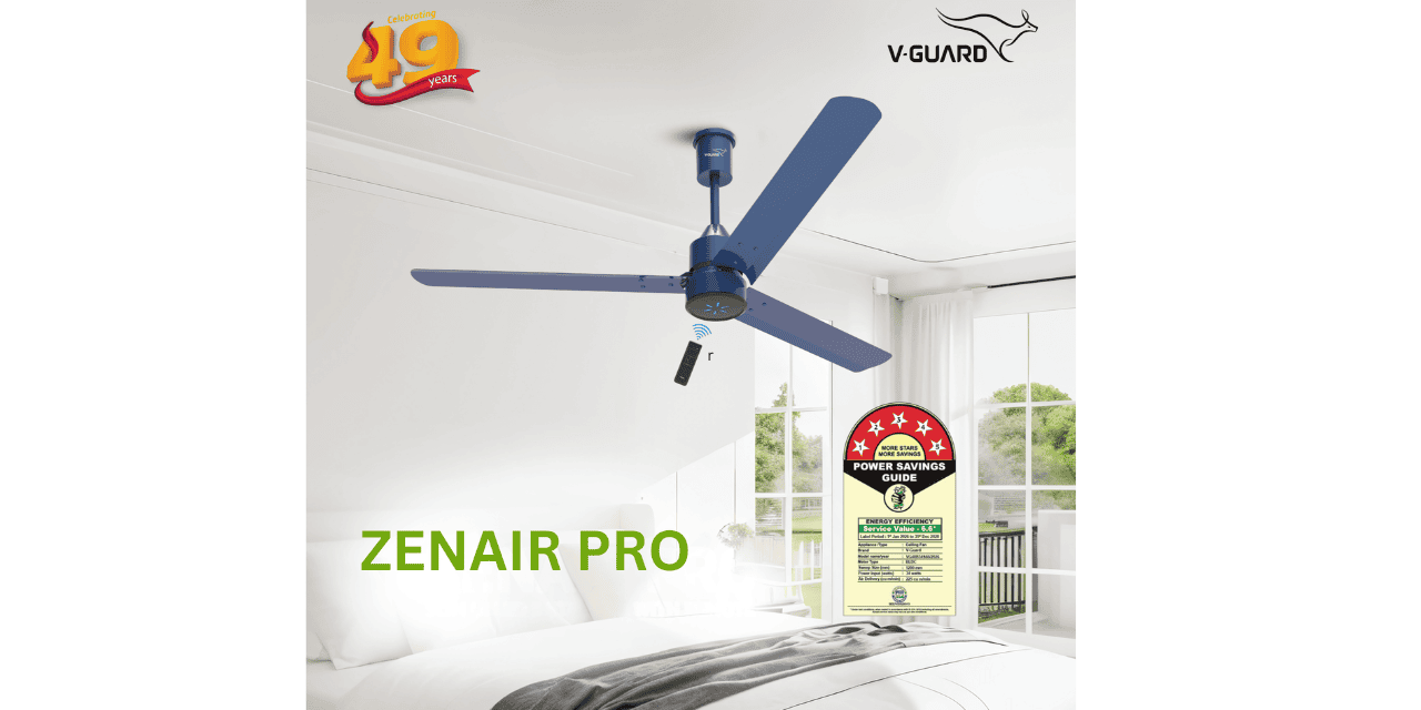 V-Guard Launches Zenair Pro BLDC Ceiling Fan with Smart Features