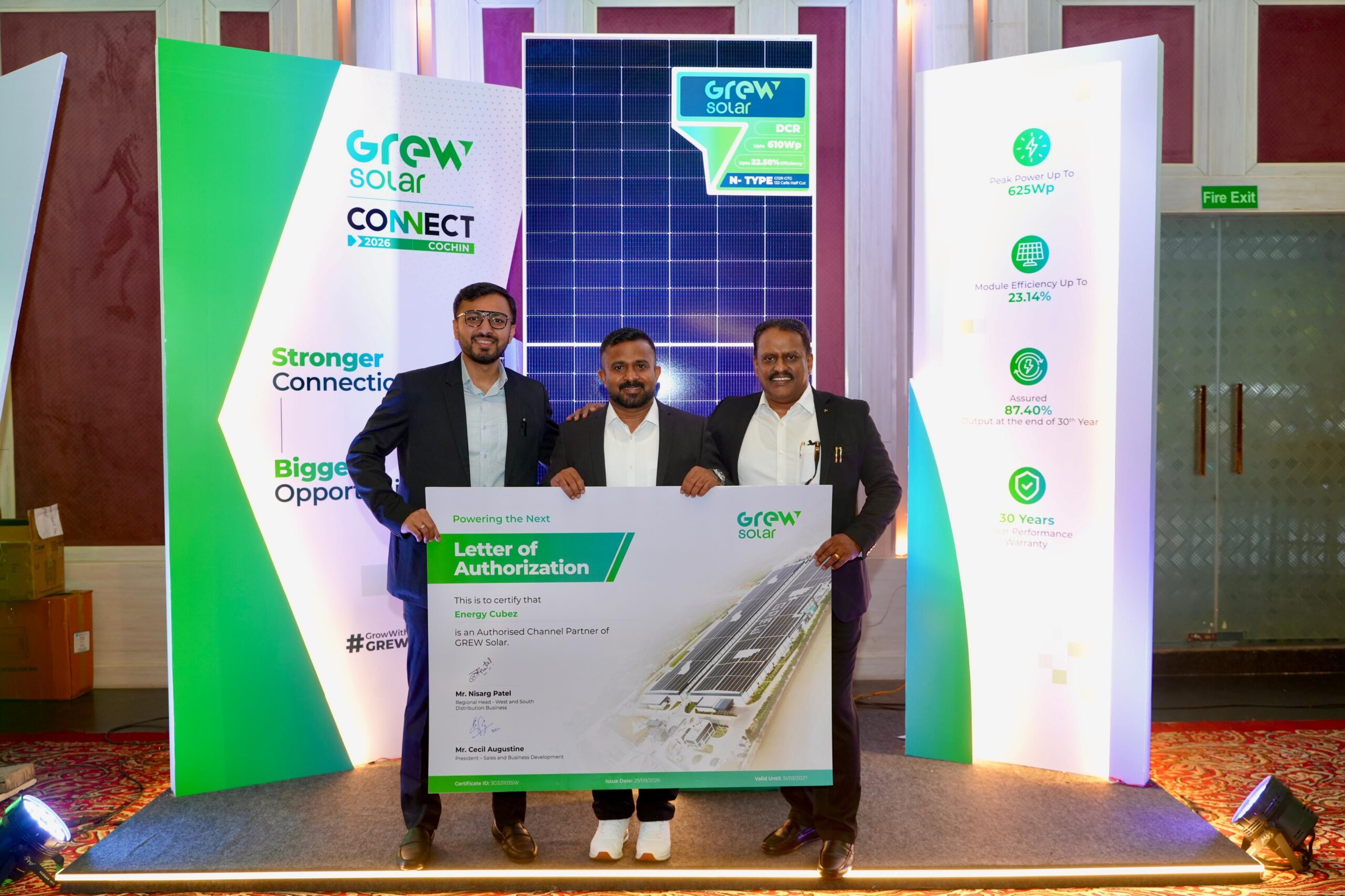 GREW Solar Partners with Energy Cubez in Kerala